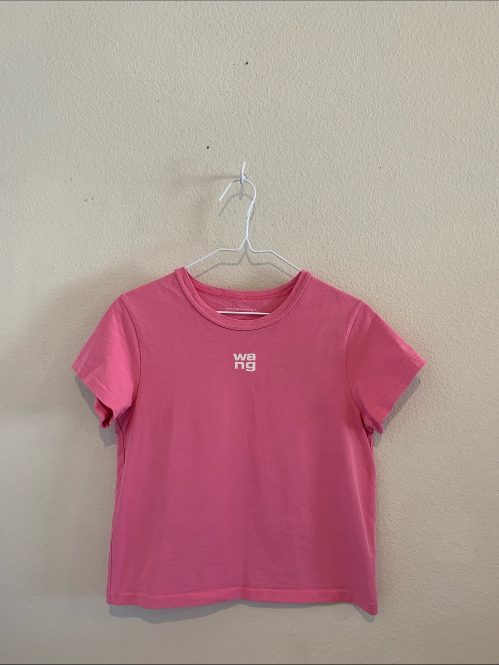 Alexander Wang Tee Shirt with short sleeves and white WA NG logo 100% Cotton
